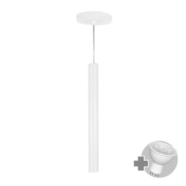 Imagem de Pendente Tubo Palito 45cm - Branco + Lâmpada LED 4W