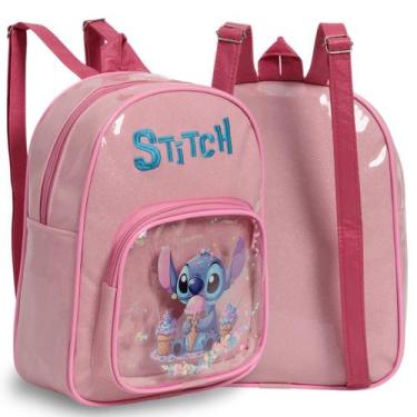 Imagem de Mochila Infantil Stitch Menina Mini Bolsa Costas Reforçada - Plike