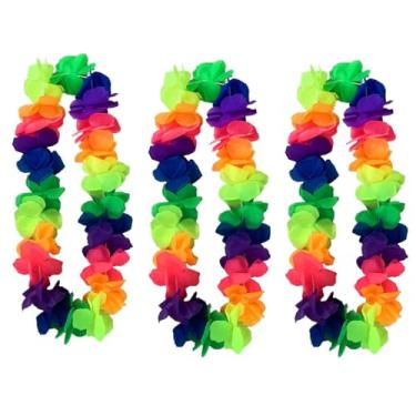 Imagem de Kit 3 Colares Havaiano Festa Fantasia Carnaval Neon Luau