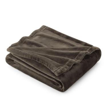 Imagem de Cobertor de Lã Bedsure Twin Size Marrom - 300GSM - Leve