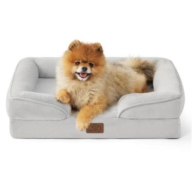 Imagem de Cama Ortopédica para Cães Bedsure Pequena - Lavável com Forro Impermeá