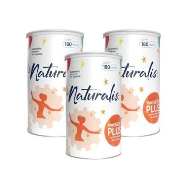 Imagem de Magnésio Plus Naturalis Vitaminas 180 Cápsulas Kit 3 Latas