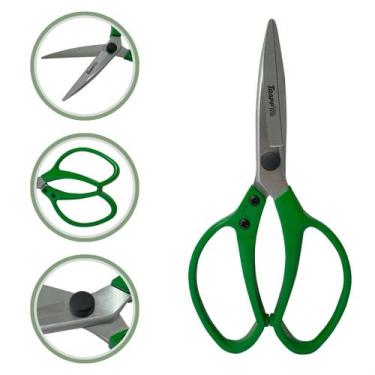 Imagem de Tesoura Poda Jardinagem Multiuso Cortar Chapa Tecido Galho Papelão EVA