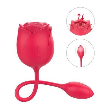 Imagem de Sugador de Clitóris Vibrador Estimulador De Ponto G 9 Vibrações Recarr