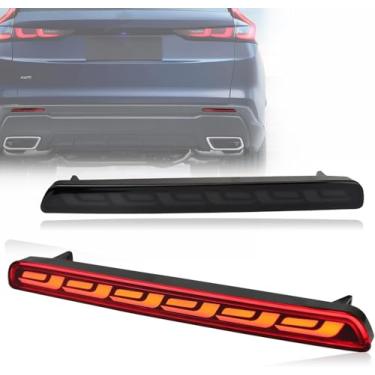 Imagem de GEEGEETOP Conjunto de luz de neblina refletor traseiro de LED com lente vermelha compatível com Honda CRV CR-V 2023 como luz de seta de freio traseiro 3 em 1 (invólucro fumado)