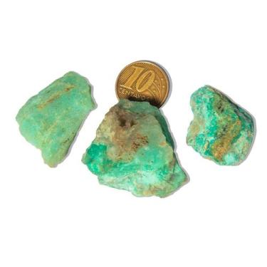 Imagem de Kit 3 Crisoprásio Bruto Natural 10 a 15g 30 a 40mm Tipo B - Cristaisde