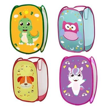 Imagem de Cesto de Roupas Infantil Organizador Porta Treco Brinquedos - Art Hous