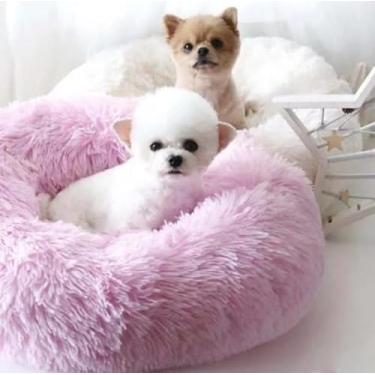 Imagem de CAMINHA DONUT NUVEM PET PELUCIA M REDONDA CAMA PELUCIADA NINHO CASINHA CASA COLCHONETE Cachorros E Gatos NUVEM FUNDO ANTIDERRAPANTE IMPERMEAVEL QUALIDADE PREMIUM 50CM (ROSA)