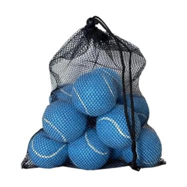 Imagem de Vaveren 12 peças bolas de tênis bolas de jogo de cachorro de estimação bolas de prática elástica bolas de treinamento para jogos esportes tênis entusiastas, AZUL