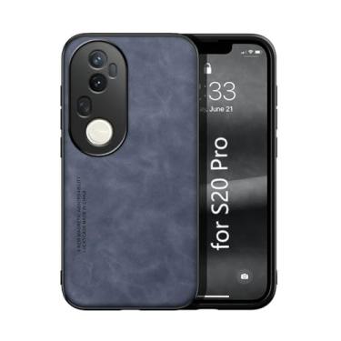 Imagem de Kepuch Silklike Capa para Vivo S20 Pro - Case Placa de Metal Embutida - Azul
