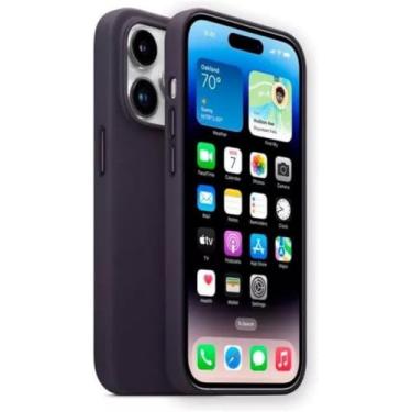 Imagem de Capinha Couro Premium Compatível com iPhone 11 a 16 promax com induçao MAGNETICA (Roxo, 15 pro)