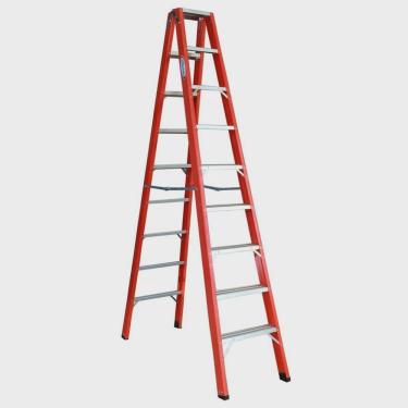 Imagem de Escada em Fibra Tesoura Dupla 9 Degraus 2,70m WBertolo