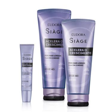 Imagem de Eudora Kit Siàge Acelera o Crescimento: Shampoo 250ml + Condicionador 200ml + Tônico 65ml
