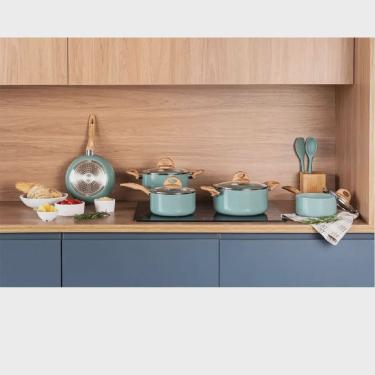 Imagem de Conjunto de Panelas Ceramic Life 5 pç Botanika Brinox
