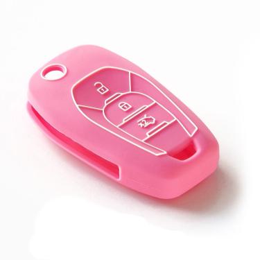 Imagem de Capa De Silcone Para Protecao Da Chave Canivete Rosa Win Onix /prisma /spin /s10 /trailblazer /cruze