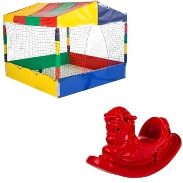 Imagem de Piscina de Bolinhas Quadrada 1,50m Nacional Gangorra 1 Lugar Playgroun