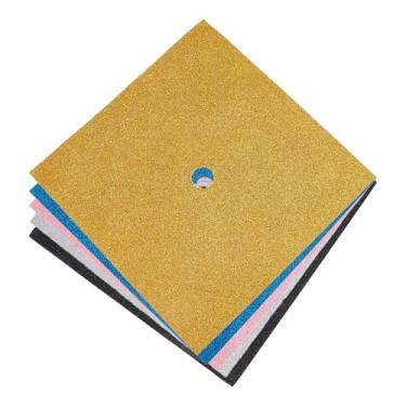 Imagem de NICENEEDED 5 folhas de papel cartolina pesado com glitter para tampas de graduação, 24 x 24 cm, decorações faça-você-mesmo com brilho duplo premium, sem derramamento, papel brilhante para artesanato