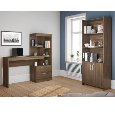 Imagem de Conjunto Escritório com Escrivaninha NT2010 e Armário com Chave 56118 Notável Móveis
