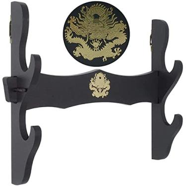 Imagem de JNQLLDS Suporte de espada cabide de parede para samurai, suporte para espada de dragão, suporte para exibição de Katana, cabide decorativo para parede, gancho chinês