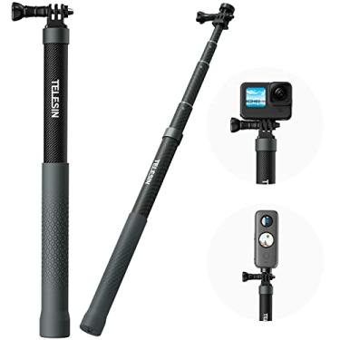Imagem de TELESIN Haste longa invisível para GoPro (120 cm/47,2 pol), monopé de extensão à prova d'água de fibra de carbono para GoPro 13 12 11 10 DJI Osmo Nano Action 5 Pro Pocket 3 Insta360 X5 X4 GO3 Ace Pro