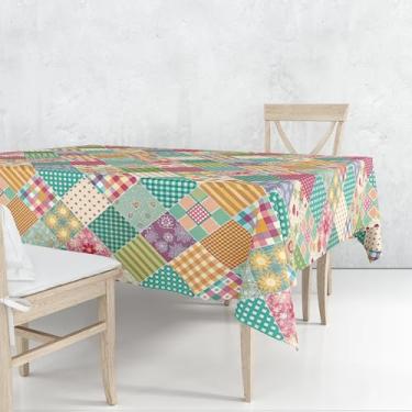 Imagem de Toalha de Mesa Festa Junina Patchwork 6 Lugares – Retangular 145x220cm | Decoração Caipira Colorida para São João (Junina Patchwork 03)