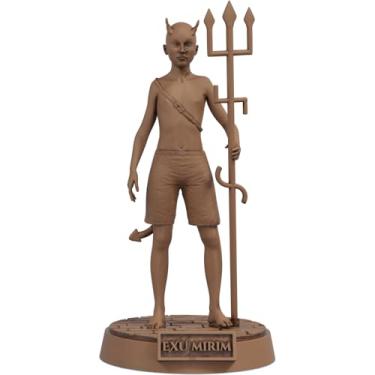 Imagem de Estátua Exu Mirim Imagem Umbanda Candomblé - Exumirim - Versão 2 (Cor Madeira)