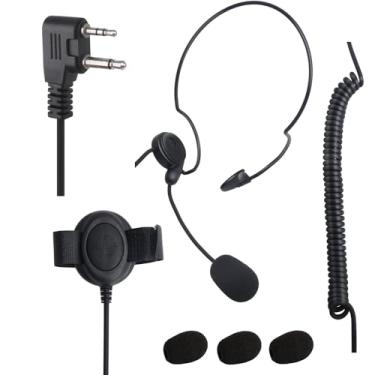 Imagem de stdgove Fone de ouvido sobre a orelha, fone de ouvido atrás da cabeça, fone de ouvido de 2 pinos, microfone Ptt para Midland gxt x-tra Xtra Talker gmrs GTX 1000 1000g 1050 gxt1000vp4 Walkie Talkies