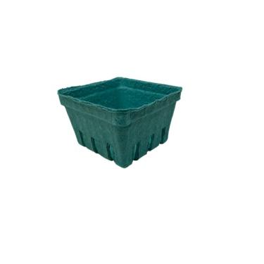 Imagem de Cesta de polpa de frutas e bagas de fibra verde para mirtilos, morango, tomate e frutas (10, 1 litro)