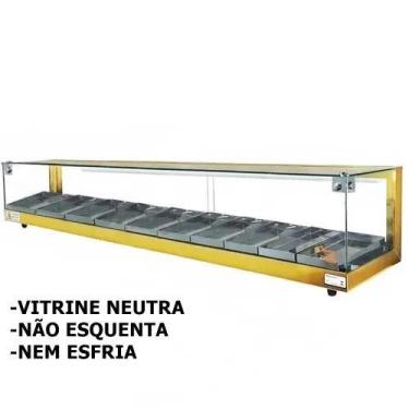 Imagem de B-VN150 - Vitrine Neutra Beta 1,50m Dourada - Bivolt - Omega