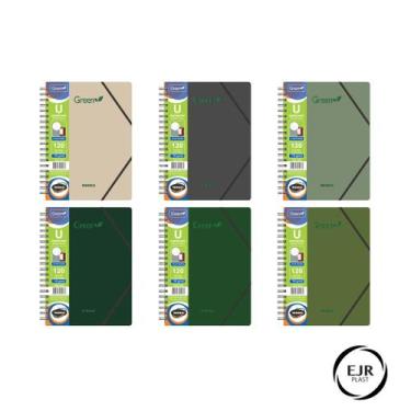 Imagem de Caderno Univ Rideo 120 fls c/ Pasta Green