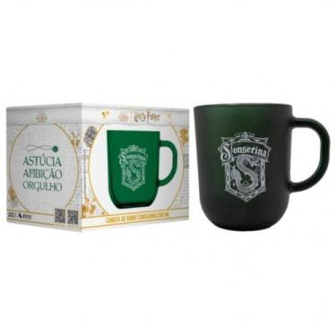 Imagem de Presente Harry Potter Caneca de Vidro 300ml casa Sonserina - Allmix