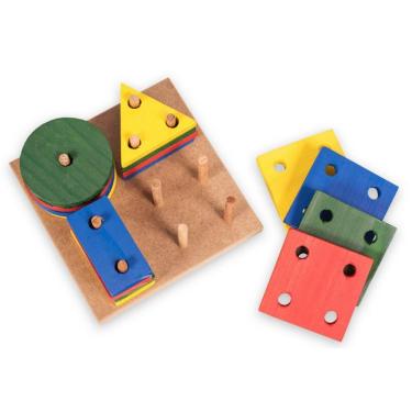 Imagem de Prancha de Seleção Encaixável 17 Peças em Madeira