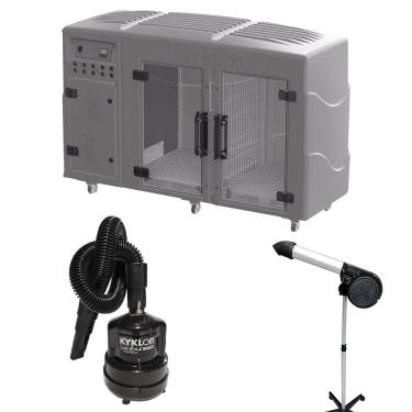 Imagem de Kit Pet Shop Máquina De Secar + Secador 5000 E Soprador Maxx Kyklon Black - 220v