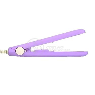 Imagem de Mini Chapinha Prancha Portátil 17cm Bivolt 110v220v Roxo