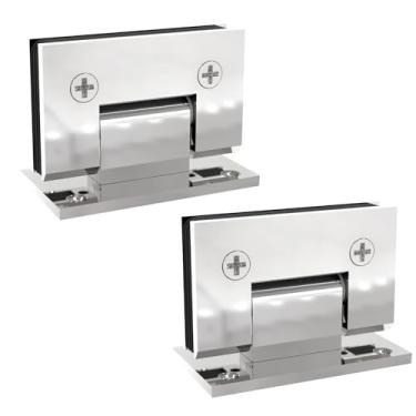 Imagem de AatrixQuayn Dobradiças de porta de chuveiro de vidro de 90 graus, latão sólido resistente, substituição de ferragens para porta de chuveiro para vidro temperado de 5/40.6 cm (8 mm) - 12 mm (1/5.1 cm