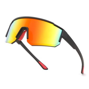 Imagem de FEISEDY Óculos de sol infantis juvenis de beisebol polarizado esportivo leve TR90 armação meninos meninas ciclismo B0213