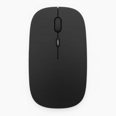 Imagem de Mouse sem Fio Preto com Cliques Silenciosos, Ambidestro, Anti Ruídos Conexão USB