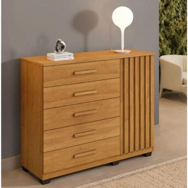 Imagem de Cômoda Paris 5 Gavetas E 1 Porta Benetil Móveis - Cinamomo