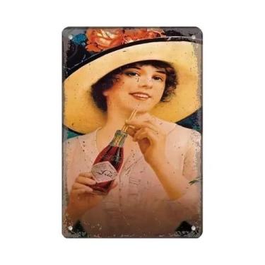 Imagem de Placa De Parede De Lata De Metal Para Refrigerantes Vintage Cola Para 