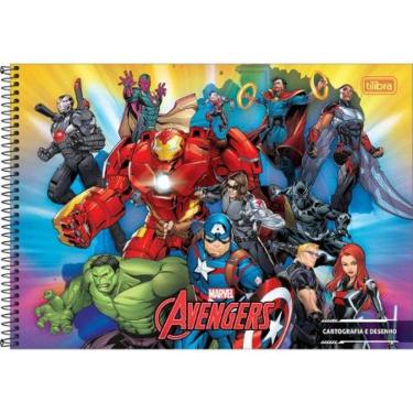 Imagem de Caderno Cartografia 80Folhas Avengers Assemble Capa1-Tilibra