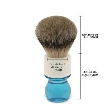 Imagem de Pincel De Barbear De Cabelo De Teia De Urso Aqua Highmountain Silverti