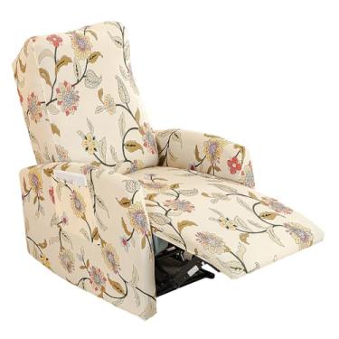 Imagem de Eco-Ancheng Capa reclinável pequena para poltronas reclináveis, capa de sofá elástica para assentos de home theater com parte inferior elástica, 1 protetor reclinável de assento com bolso para
