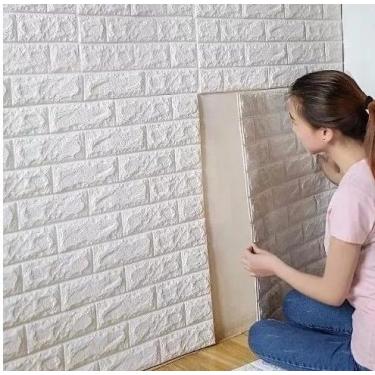 Imagem de Papel de parede 3d de Espuma Adesiva Tijolinho 77x70cm (20)