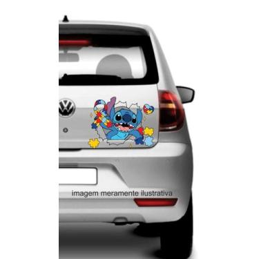 Imagem de Adesivo Para Carro Stitch - Autismo - Lojinha Da Luc Adesivos