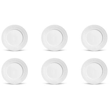 Imagem de Conjunto 6 Pratos Raso Porto Brasil Roma Branco