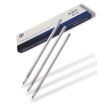 Imagem de 3 Refil Carga De Caneta Compatível com Schmidt Mine 635 Compatível com Lamy M21 (Cor Azul)