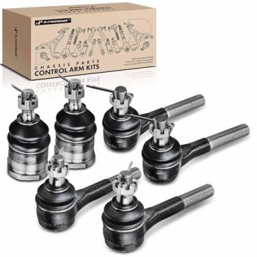 Imagem de A-Premium Conjunto Premium De 6, Junta Esférica Dianteira Superior, Ponteira Barra Direção Interna E Externa, Compatível Com Dodge Plymouth - B100 B150 B1500 B200 B250 B300 B350 Cb300 D100 D150 D200