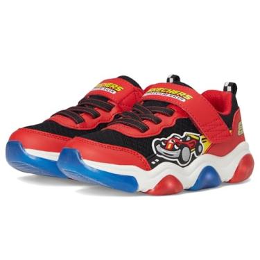 Imagem de Skechers Dino-Bolt masculino Mighty Glow 2.0, Vermelho/preto, 18