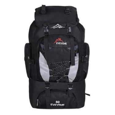 Imagem de Mochila Trilha Camping Acampamento 80l Litros Impermeável - Xway, Pret