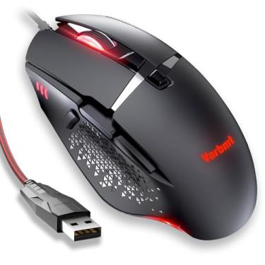 Imagem de Varbmt C309 Mouse para jogos com fio avançado 6 DPI ajustável até 12800 com cliques duráveis para Windows XP/10/8/7, Mac OS, Linux